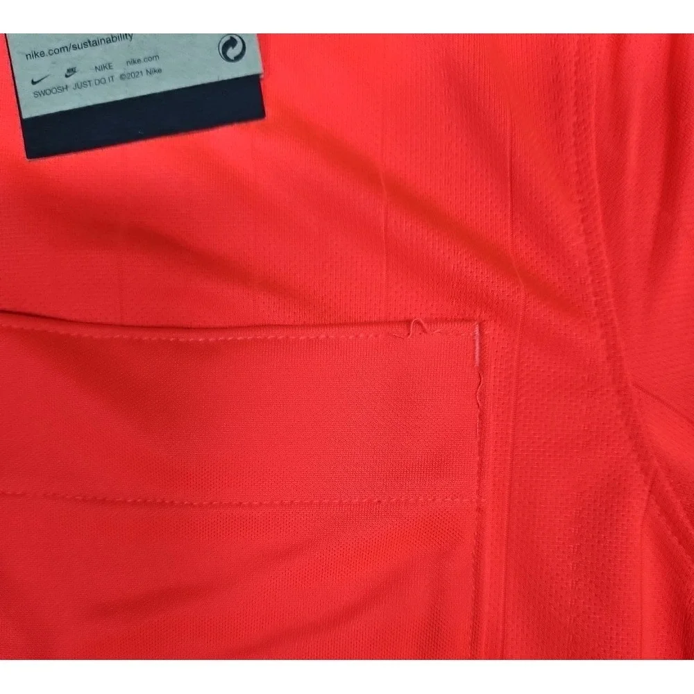 Nike Dri-FIT Mens Orange Soccer Referee Long Sleeve Jersey Size Small NWT Flawed